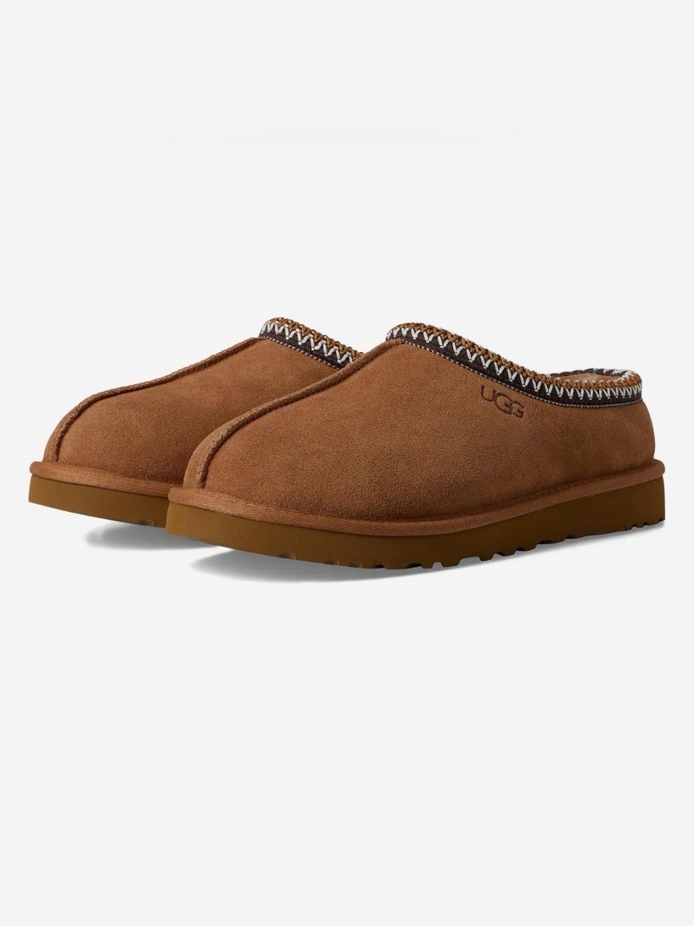 UGG Tasman Chestnut Suede Slippers Size 8 Platform Clog Mule Cozy Fall